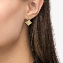 Gold<LAGOS 18K Gold Diamond Drop Earrings
