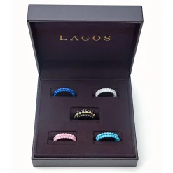 Diamonds<LAGOS 18K Gold Diamond Stacking Ring Set