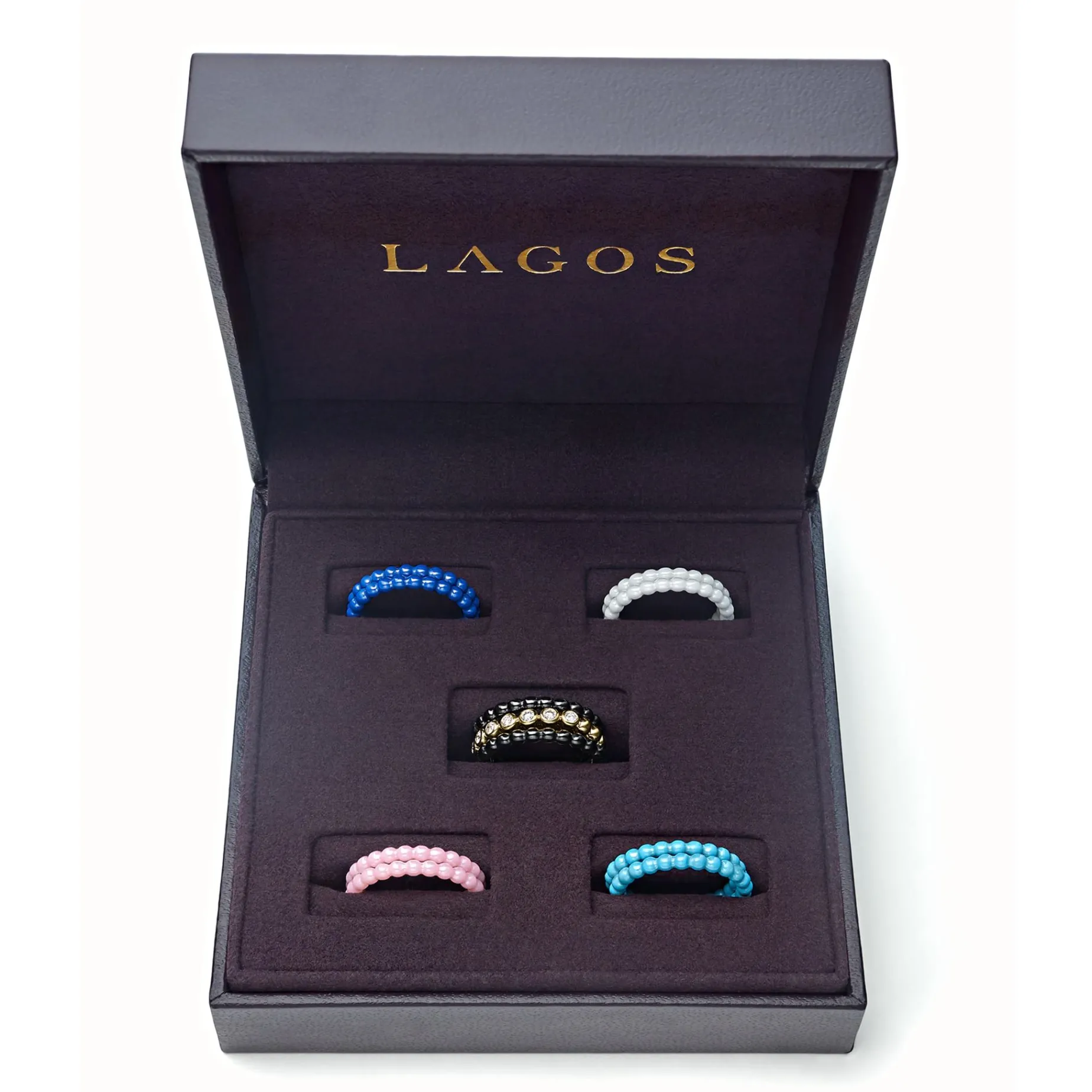 Diamonds<LAGOS 18K Gold Diamond Stacking Ring Set