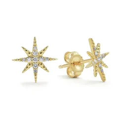 Gold<LAGOS 18K Gold Diamond Stud Earrings