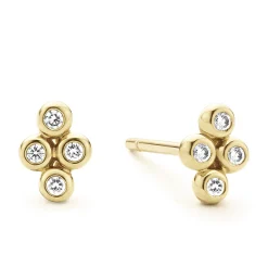 Gold<LAGOS 18K Gold Diamond Stud Earrings