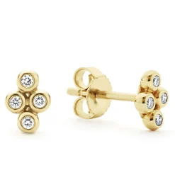 Gold<LAGOS 18K Gold Diamond Stud Earrings