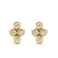 Gold<LAGOS 18K Gold Diamond Stud Earrings