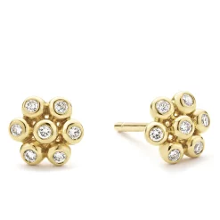 Diamonds<LAGOS 18K Gold Flower Diamond Stud Earrings