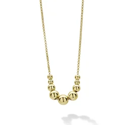 Gold<LAGOS 18K Gold Graduated Bead Necklace