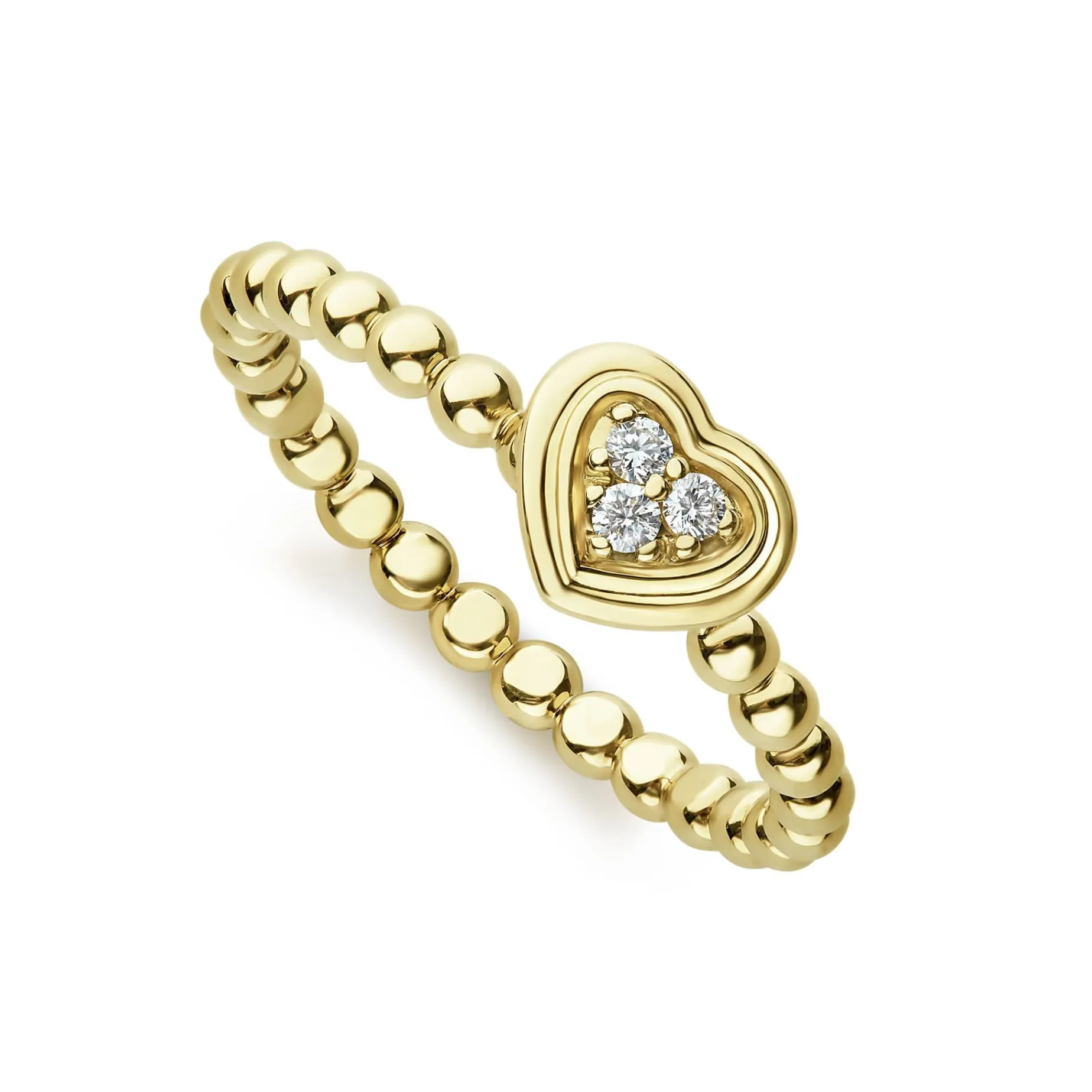 Gold<LAGOS 18K Gold Heart Diamond Ring