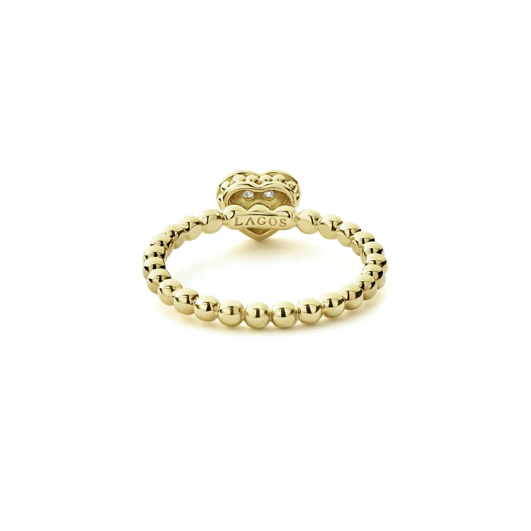 Gold<LAGOS 18K Gold Heart Diamond Ring