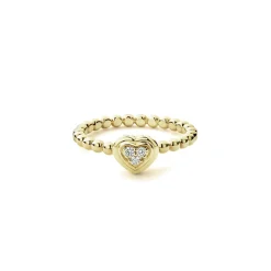 Diamonds<LAGOS 18K Gold Heart Diamond Ring