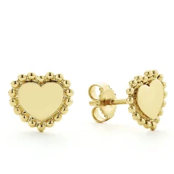 Gold<LAGOS 18K Gold Heart Stud Earrings