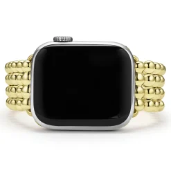 Gold<LAGOS 18K Gold Infinite Caviar Beaded Watch Bracelet - 38-45Mm