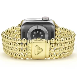 Gold<LAGOS 18K Gold Infinite Caviar Beaded Watch Bracelet - 38-45Mm