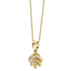 Diamonds<LAGOS 18K Gold Love Knot Diamond Pendant Necklace