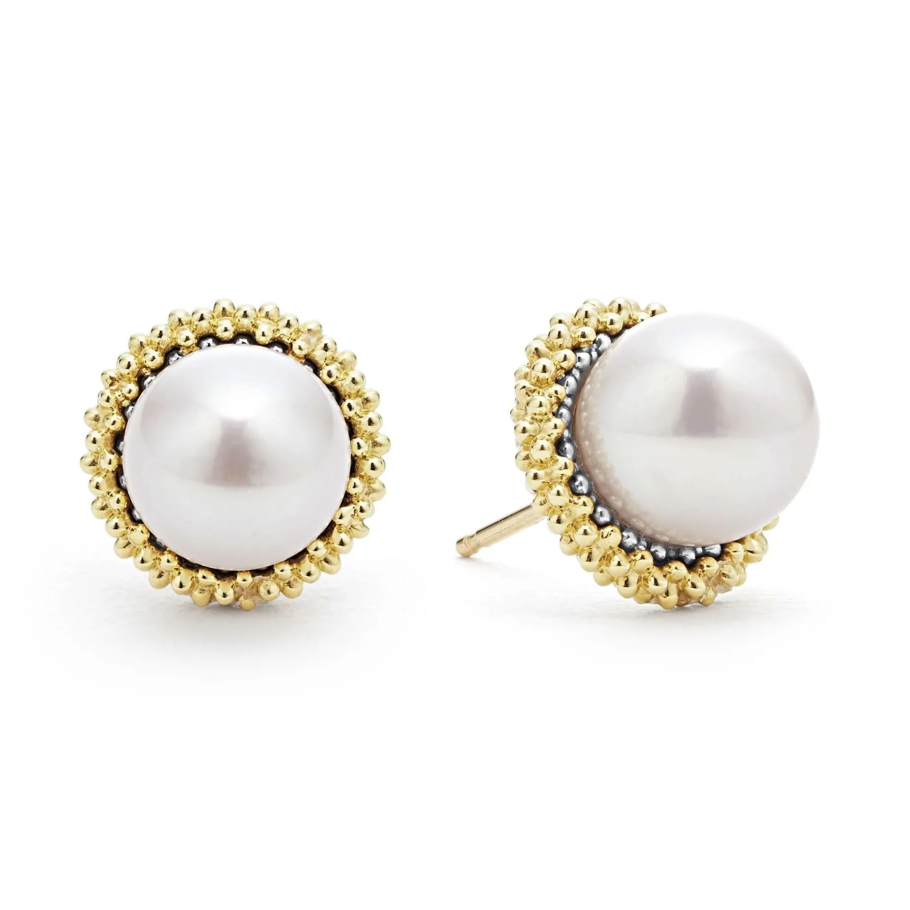 Silver<LAGOS 18K Gold Pearl Earring And Necklace Gift Set