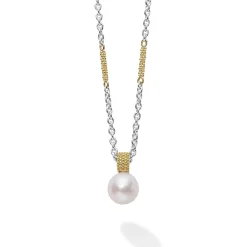 Silver<LAGOS 18K Gold Pearl Earring And Necklace Gift Set