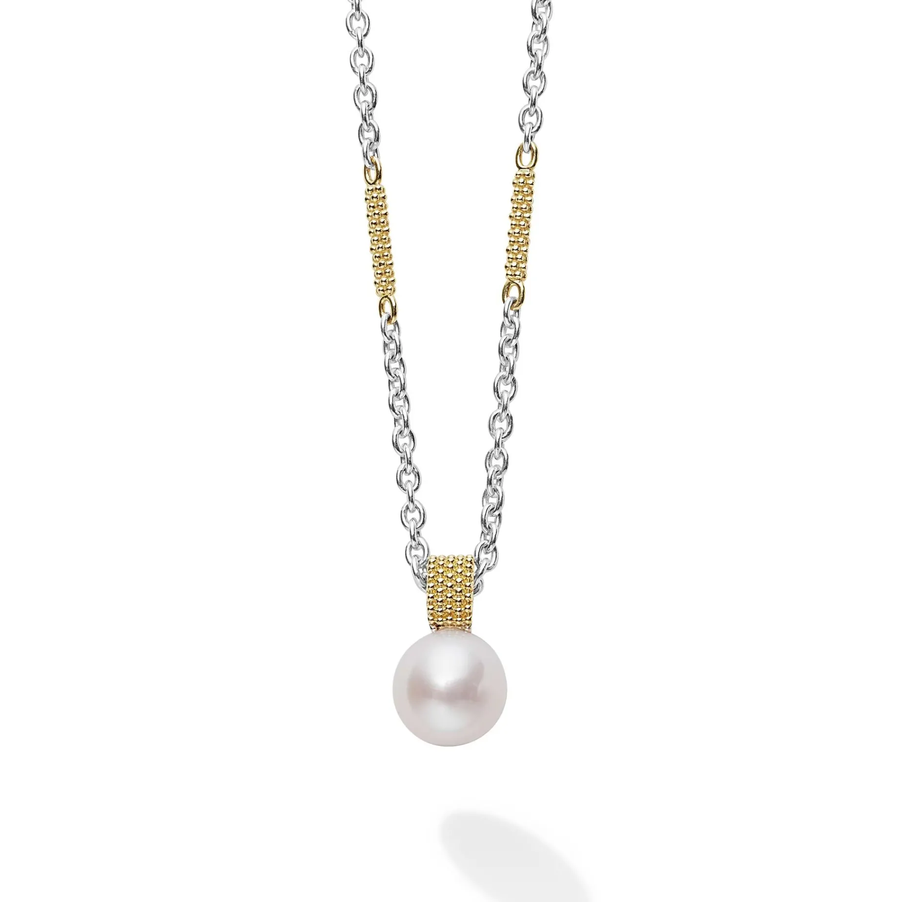 Silver<LAGOS 18K Gold Pearl Earring And Necklace Gift Set