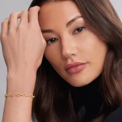 Gold<LAGOS 18K Gold Small Link Bracelet