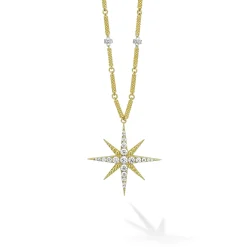 Gold<LAGOS 18K Gold Statement Diamond Pendant Necklace
