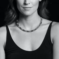 Two-Tone<LAGOS 18K Gold Station Caviar Necklace | 12Mm