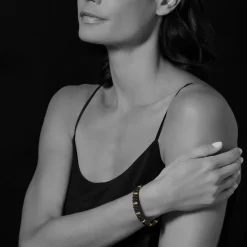 Gold<LAGOS 18K Gold Station Ceramic Beaded Bracelet | 9Mm