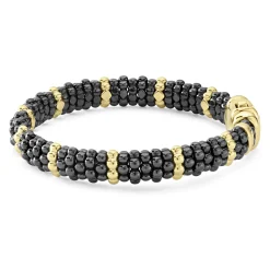 Gold<LAGOS 18K Gold Station Ceramic Beaded Bracelet | 9Mm