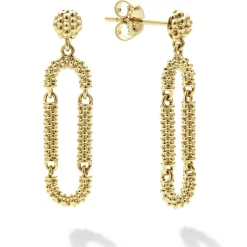 Drop Earrings<LAGOS 18K Gold Superfine Caviar Drop Earrings