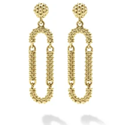 Drop Earrings<LAGOS 18K Gold Superfine Caviar Drop Earrings