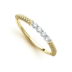 Gold<LAGOS 18K Gold Superfine Diamond Stacking Ring