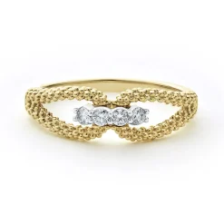Diamonds<LAGOS 18K Gold Superfine Diamond Center Ring