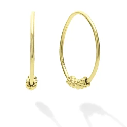 Gold<LAGOS 18K Gold Superfine Hoop Earrings