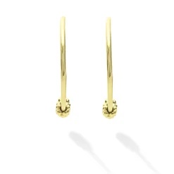 Gold<LAGOS 18K Gold Superfine Hoop Earrings