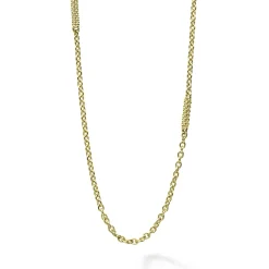 Gold<LAGOS 18K Gold Superfine Station Chain Necklace