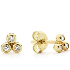 Gold<LAGOS 18K Gold Triangle Diamond Stud Earrings