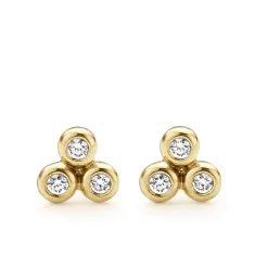Gold<LAGOS 18K Gold Triangle Diamond Stud Earrings