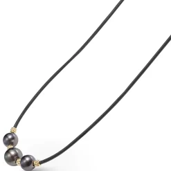 Necklaces & Chains<LAGOS 18K Gold Triple Black Pearl Necklace