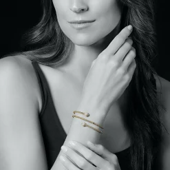 Gold<LAGOS 18K Gold Wrap Diamond Bracelet