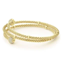 Gold<LAGOS 18K Gold Wrap Diamond Bracelet