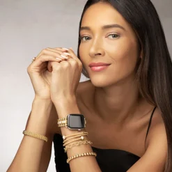 Gold<LAGOS 18K Gold Wrap Diamond Bracelet