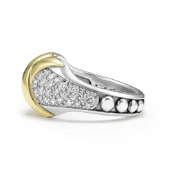 Two-Tone<LAGOS 18K Gold X Diamond Ring