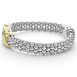 Two-Tone<LAGOS 18K Gold Xo Diamond Bracelet | 9Mm