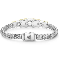 Two-Tone<LAGOS 18K Gold Xo Diamond Bracelet | 6Mm