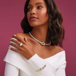 Two-Tone<LAGOS 18K Gold Xo Diamond Bracelet | 6Mm