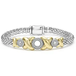 Diamonds<LAGOS 18K Gold Xo Diamond Bracelet | 6Mm
