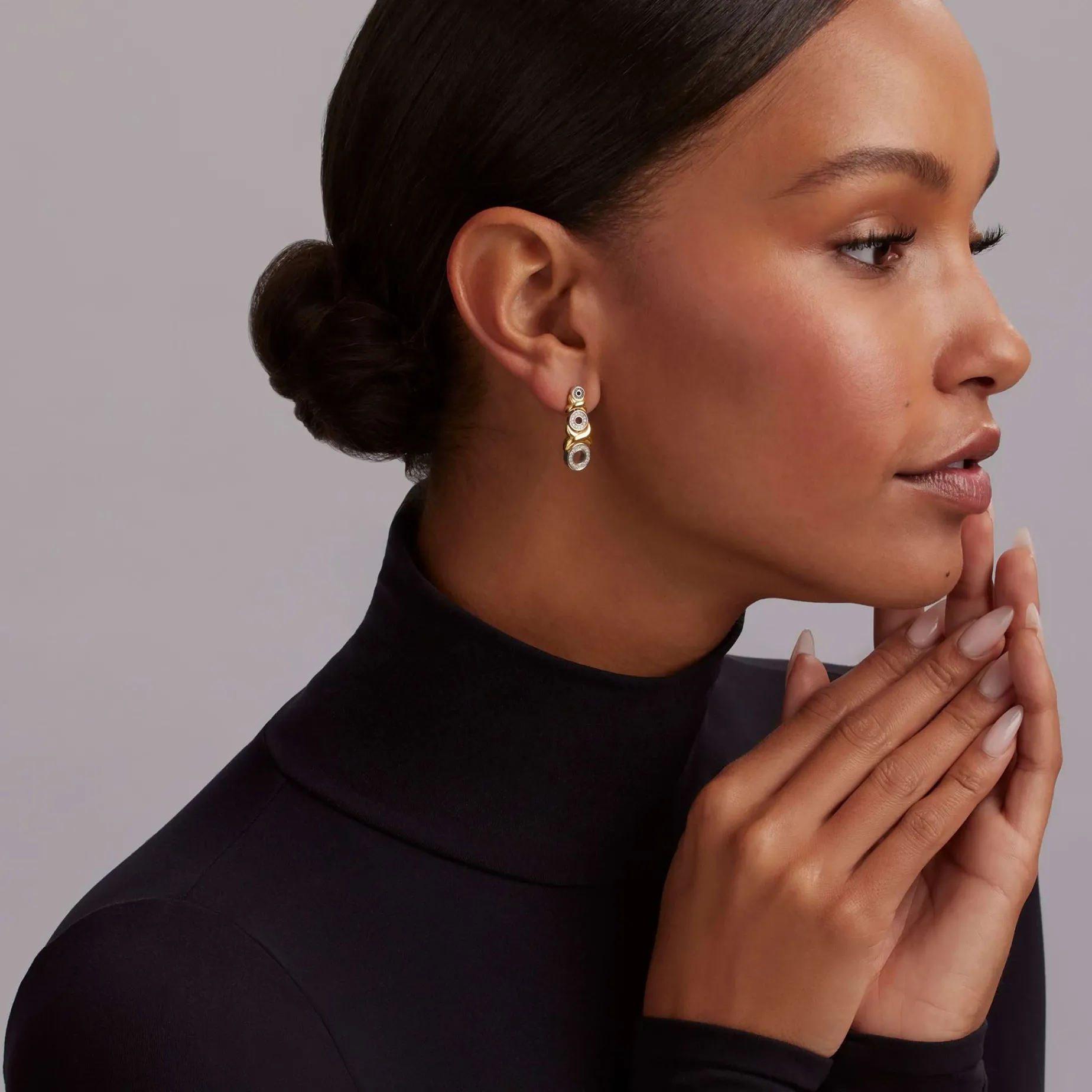 Two-Tone<LAGOS 18K Gold Xo Diamond Drop Earrings