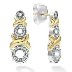 Diamonds<LAGOS 18K Gold Xo Diamond Drop Earrings