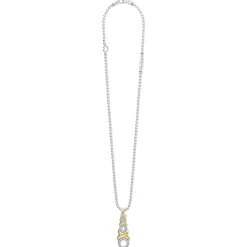 Two-Tone<LAGOS 18K Gold Xo Diamond Necklace