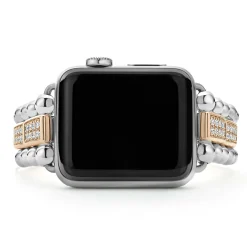 Diamonds<LAGOS 18K Rose Gold And Sterling Silver Half Diamond Watch Bracelet-38-45Mm