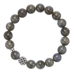 Gemstones<LAGOS Labradorite Silver Station Bead Bracelet