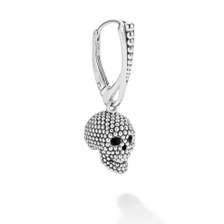 Earrings<LAGOS Large Caviar Beaded Skull Earring