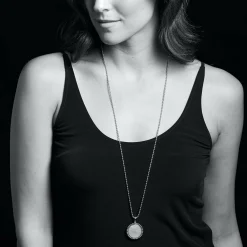 Gemstones<LAGOS Large Ceramic Circle Pendant Necklace