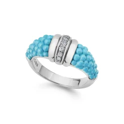 Diamonds<LAGOS Large Ceramic Diamond Stacking Ring